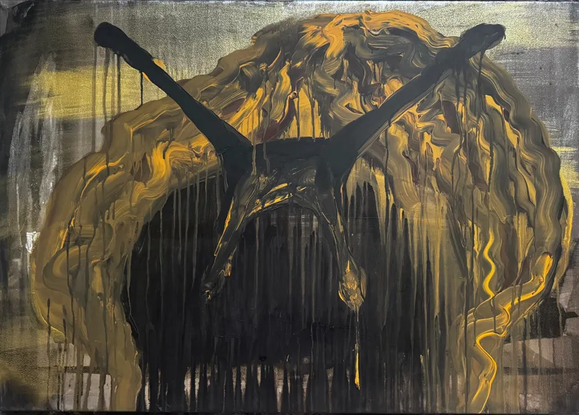 slimák 5 akryl 100x70 cm 2024