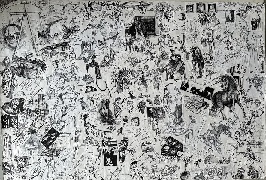 koláž 2 sešit 84x59 cm 
