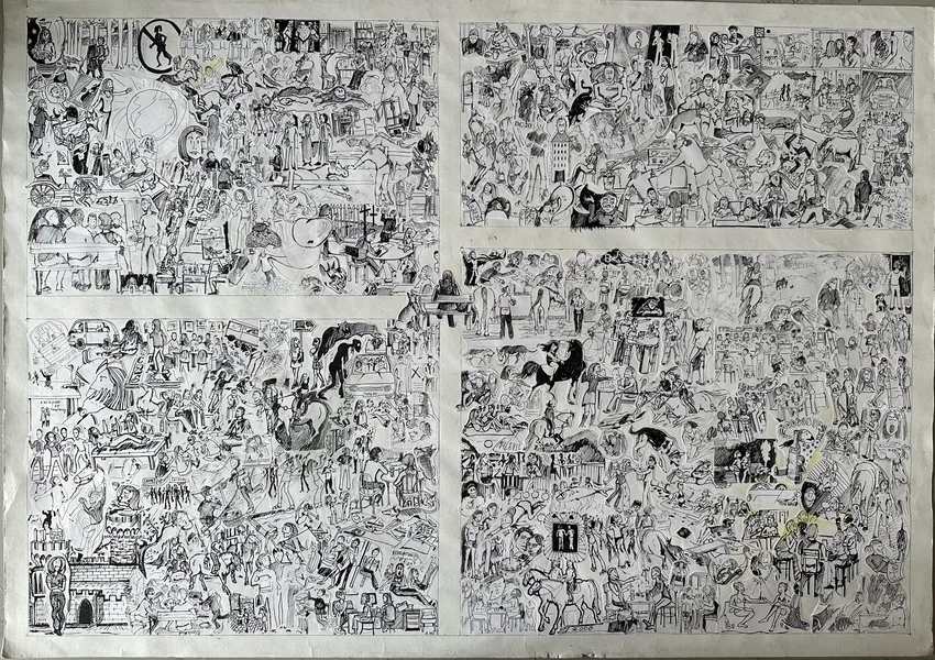 koláž 3 deník 84x59 cm 