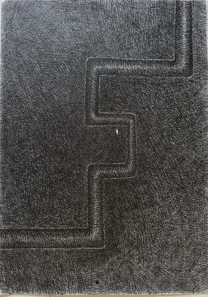 potrubí 01  kresba tuší 84x59 cm