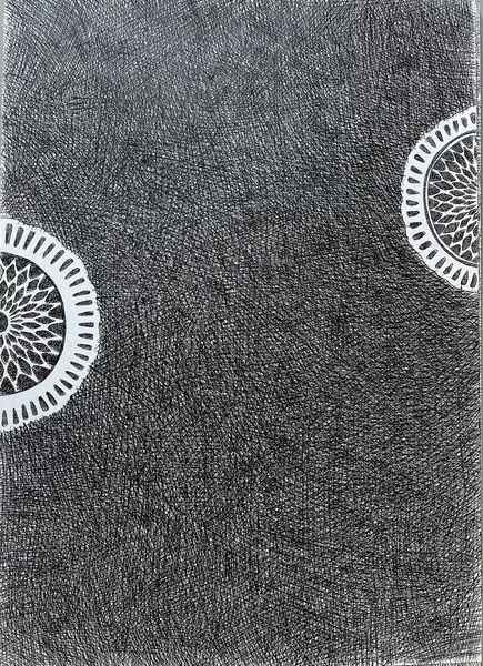 potrubí 03  kresba tuší 84x59 cm