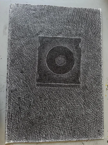 potrubí 06  kresba tuší 84x59 cm