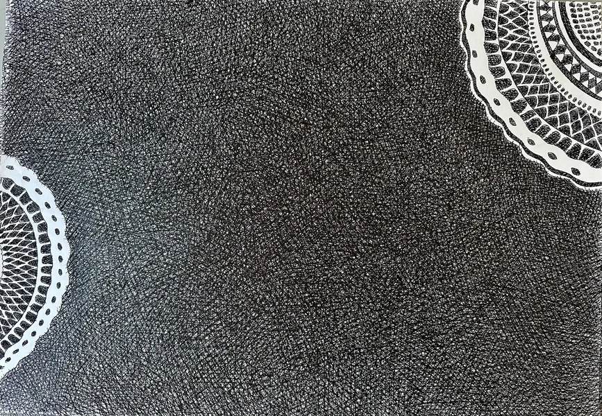 potrubí 07  kresba tuší 84x59 cm