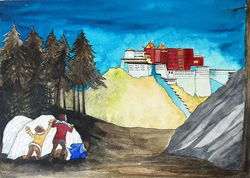 sen 03 akvarel ,tuš 32x24 cm