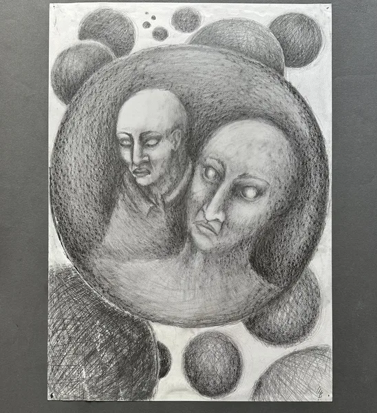 divkadriv 02 kresba tužkou 88x63 cm