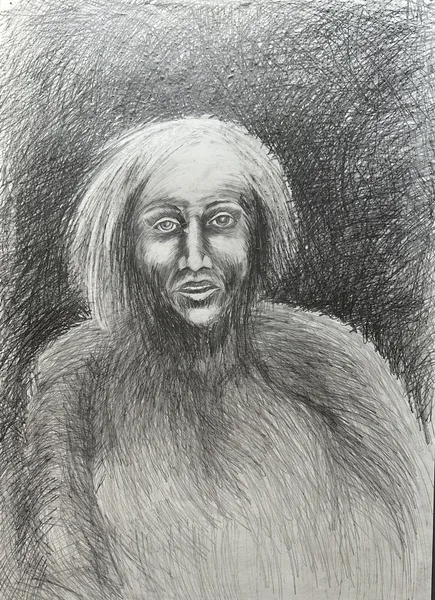 divkadriv 03 kresba tužkou 88x63 cm