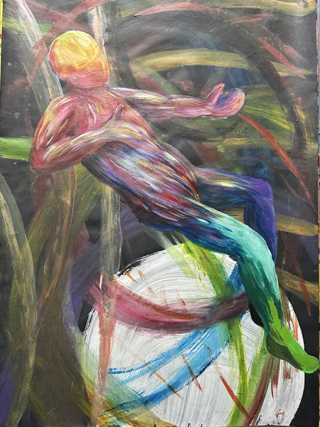 kluk 02 akryl 100x70 cm